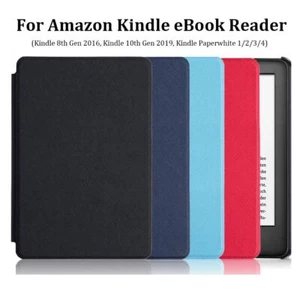 Smart Case PU Leather Protective Shell For Kindle 8/10th Gen Paperwhite 1/2/3/4 - Picture 1 of 19