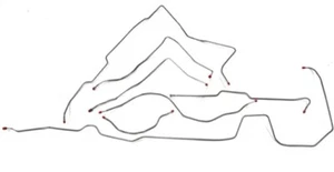 Prebent Stainless Power Brake Line Kit 1982-86 Jeep CJ7 AMC w/ With Wide Axle - Picture 1 of 1
