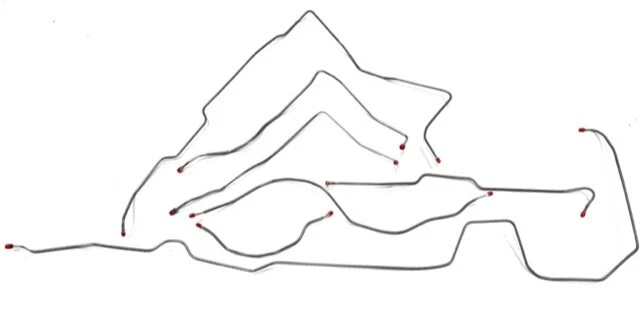 Prebent Galfan Coated Steel Power Brake Line Kit 82-86 Jeep CJ7 AMC w/ Wide Axle - Image 1 of 1