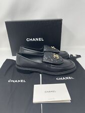 Chanel Quilted Leather Tab Loafers - Black (G36646 X01000 94305)