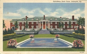 Postal Spindletop Stock Farm Lexington Kentucky 1938 - Imagen 1 de 2