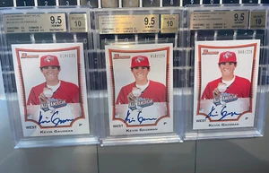 2012 Bowman Draft AFLAC KEVIN GAUSMAN Autogramm RC #/225 BGS 9,5 10 Auto Menge  - Bild 1 von 2