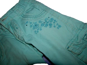 FADED GLORY girls cargo-clam digger PANTS zip/button 4 pockets 6 (J) - Picture 1 of 10