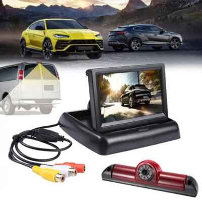 For Fiat Ducato/Peugeot Boxer Rear View Brake Light Backup Camera + 4.3''Monitor - Image 1 of 4