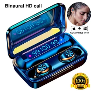 Bezprzewodowy zestaw słuchawkowy stereo Bluetooth 5.0 Mini TWS słuchawki słuchawki douszne słuchawki IPX7 - Zdjęcie 1 z 12