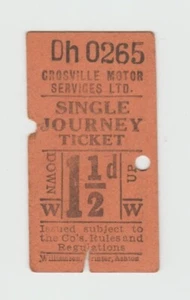 Bus Ticket Crosville Motor Services Single Journey - Picture 1 of 2