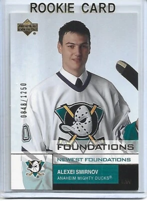Alexei Smirnov-Ducks-2002-03 Upper Deck Foundations Rookie Card #144 (848/1250) - Image 1 of 2