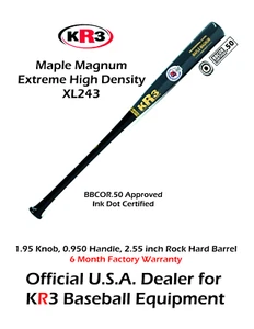 KR3 C243XL 33.5 in High Density Maple Magnum Composite Wood Baseball Bat - Picture 1 of 10