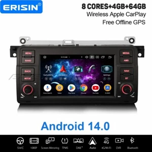 8-Kern Android 14 Autoradio BMW 3er E46 Rover75 MG ZT Navi DAB+ Carplay DSP 64GB - Bild 1 von 24