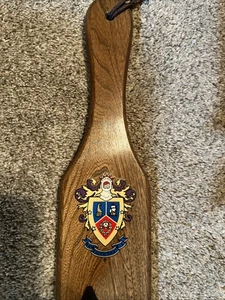 VINTAGE HOLZ BRUDERSCHAFT PADDEL Delta Sigma Pi Dayton University Epsilon Tau Chap - Bild 1 von 6