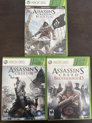 Assassin's Creed  Xbox 360 Bundle ( Part  3, Brotherhood,Black Flag) - Image 1 of 4