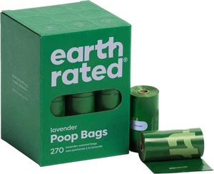 Earth Rated Dog Poop Bags 270 Count – Leak Proof Extra Thick Lavender Refill Rol - Picture 1 of 9