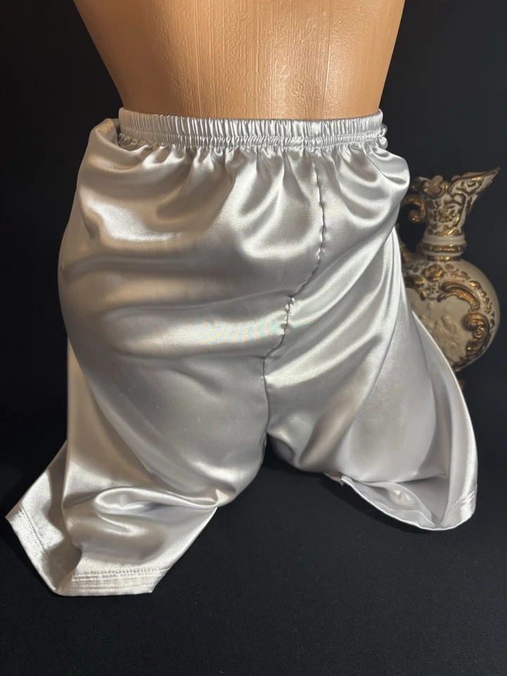 复古银色闪亮睡衣飘动内裤 PAJAMAS 睡衣内衣 XL 46 — 第 1/4 张图片