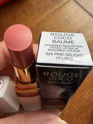 CHANEL Rouge Coco Baume Hydrating Lip Balm 928 Pink Delight 0.1 oz - Image 1 of 4