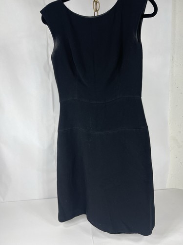 Abito donna Prada nero senza maniche in lana a tubino taglia 42 firmato