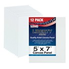 Blank Cotton Canvas Panels 5"x7" 12 Pack Mounted Art Boards Paint Supplies Craft