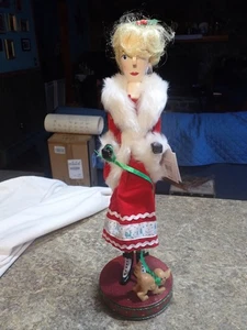 Pier 1 Imports Nutcracker Lady and Dog 2014 Collection 19" tall - Picture 1 of 7