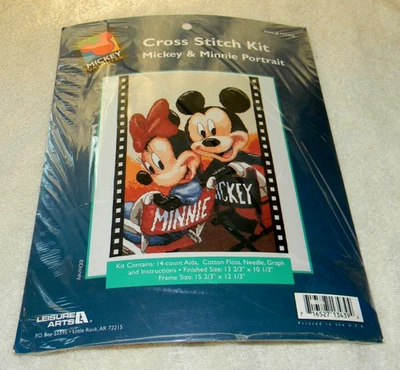 Disney Mickey Unlimited Kit Punto de Cruz ~ Retrato de Mickey y Minnie ~ No. 113439 Foto 1 de 4