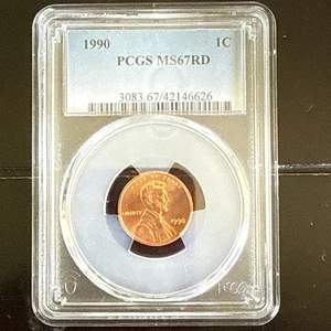 Centavo conmemorativo Lincoln 1990-P graduación profesional MS67RD Business Strike 1C - Imagen 1 de 2