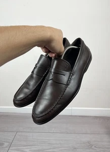 Tod's Italy Brown Leather Loafers Slip On Shoes Mens Size 9 US - Picture 1 of 18