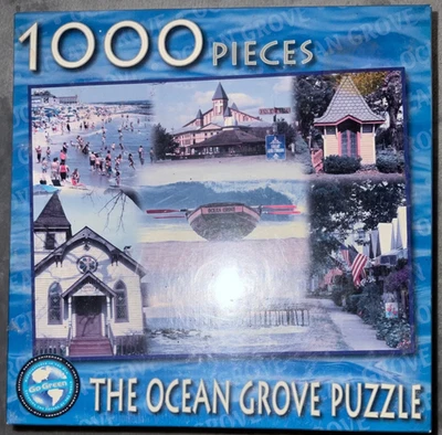 Vtg The Ocean Grove 1000 pc Puzzle 20 x 27 Marek Group USA 1996 G Gray G50 - Image 1 of 2