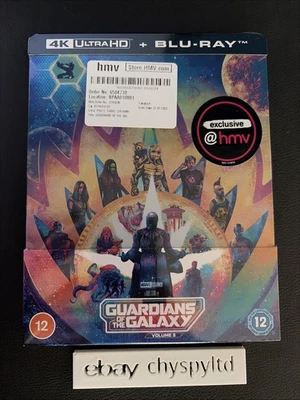 Gaurdians of the Galaxy Vol 3 4K Steelbook NEW & SEALED UK HMV EXCLUSIVE UHD - Image 1 of 4