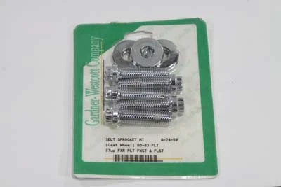 Pulley Bolt Kit Chrome fits Harley Davidson - Image 1 of 1