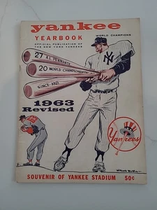 "1963  NY Yankee Yearbook"; World Champions Mantle, Maris, Berra, Ford, Etc; - Picture 1 of 21