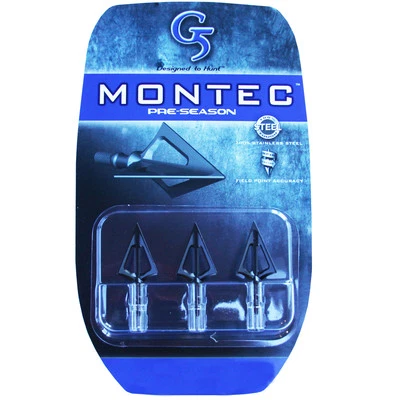 G5 Broadhead Montec Pre-Season Practice Heads 3pk 85 100 125 Grain - Image 1 of 2