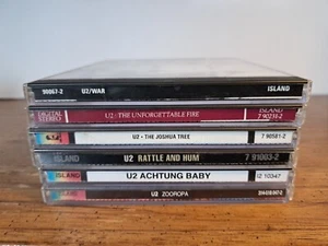 6 U2 CDs War Unforgettable Fire Joshua Tree Rattle & Hum Achtung Baby Zooropa - Imagen 1 de 19