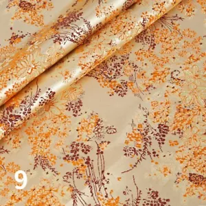Faux Silk Satin Fabric Craft Brocade Damask Embroidery Floral Dress 75*100cm Sew - Picture 1 of 23
