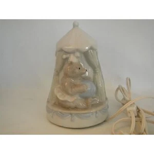 Circus Bear Night Light Portable Ceramic Lamp Bear Ball Tutu Fun Childs Light - Picture 1 of 6