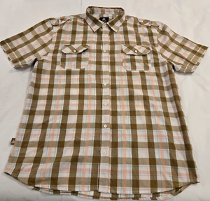 Camisa informal a cuadros con botones de manga corta Red Ape para hombre talla 4XL - Imagen 1 de 16