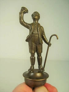 Antike Seltene Dienstboten Klingel Wandersmann Motiv um 1910 - Bild 1 von 6