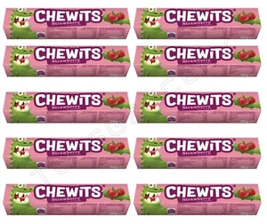 10 CHEWITS STRAWBERRY Flavor Chewy Candy Sweets European Snacks 30g 1oz - Picture 1 of 3