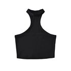 Solid Color Tank Top for Women Pullover Plain Cut Out Vest Neck Hanging Vest