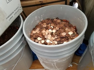 Centavos de zinc a granel de valor nominal de $240. ¡Monedas reales de Estados Unidos! Buen dinero, Lincoln 135 lb Foto 1 de 4