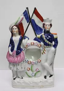 Antike seltene Staffordshire Porzellanfigur - Bild 1 von 9
