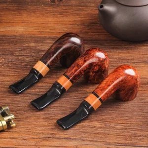 Classic Briar Small Pipe Handmade Portable Solid Wood Pipe Tobacco Cigar Pipes - Picture 1 of 6