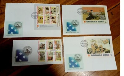 MICRONESIA, SCOTT # 430-438, SET OF 4 FDC COVERS - JAPANESE ART PAINTINGS 2000 - Image 1 of 4