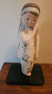 10.5" Ceramic Vintage Japanese Kimono Hakata Doll Made in Japan EXC - Picture 1 of 11