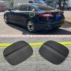 Carbon Fiber Fuel Oil Tank Gas Cap Cover Trim For Fit Ford Mondeo Fusion 2016-18 - Imagen 1 de 11