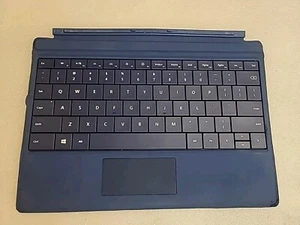 Microsoft 1654 Surface 3 Type Cover Blue Keyboard - Small Crack But Working - Picture 1 of 6