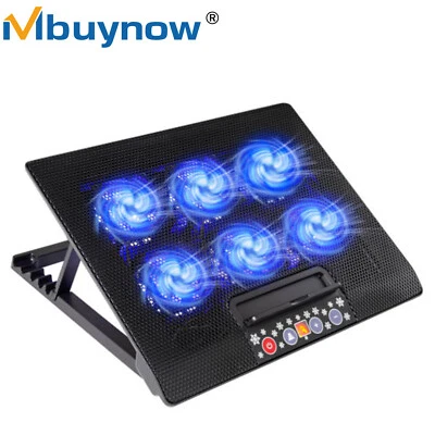 Notebook Kühler Kühlpad Laptop Kühler Laptop Ständer 6 LED Lüfter für 12-17 Zoll - Bild 1 von 4