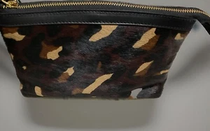 Cavalcanti Leather & Calf Hair Pouch - Picture 1 of 6