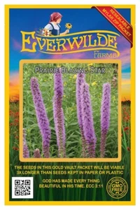 300 Prairie Blazing Star Wildflower Seeds - Everwilde Farms Mylar Seed Packet - Picture 1 of 3