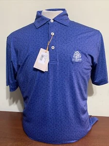 Peter Millar Citrus Smash Mens Small Navy Golf Polo Shirt NEW NWT club logo - Picture 1 of 6