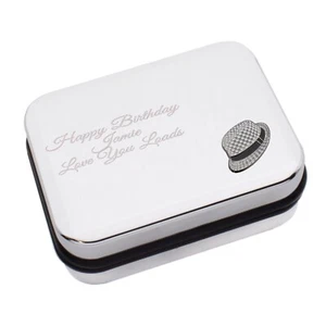 Ska Trilby Hat Personalised Chrome Necklace Box Case with Engraved Message - Picture 1 of 3