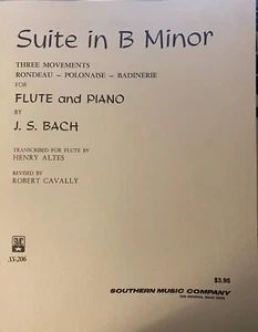 Suite in B Minor for Flute & Piano by J.S. Bach - NEW - Picture 1 of 2