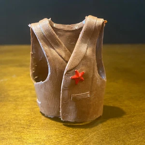 Vintage 1960’s Marx Johnny West Horse Brown Vest w/ Badge RARE Replacement Part - Picture 1 of 7